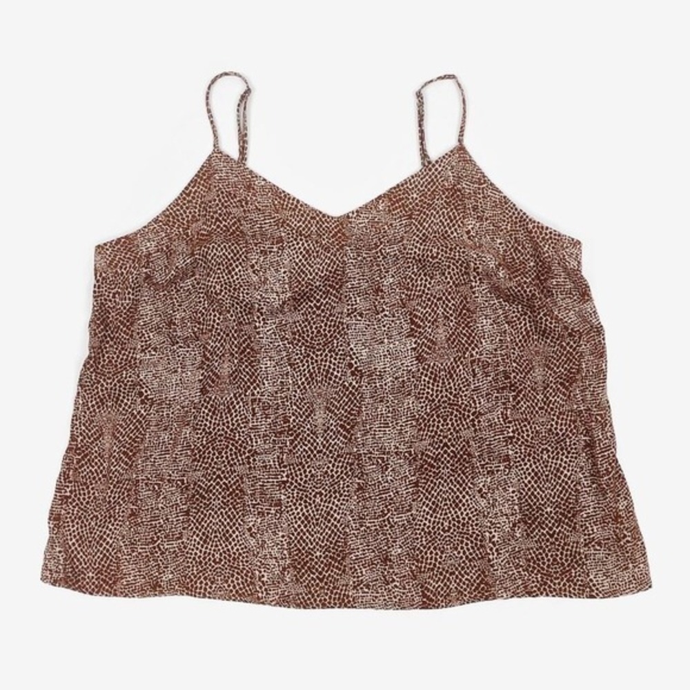A New Day Animal Print Cami Size XXL Brown Plus Size Casual Earth Girl Summer - Picture 3 of 11